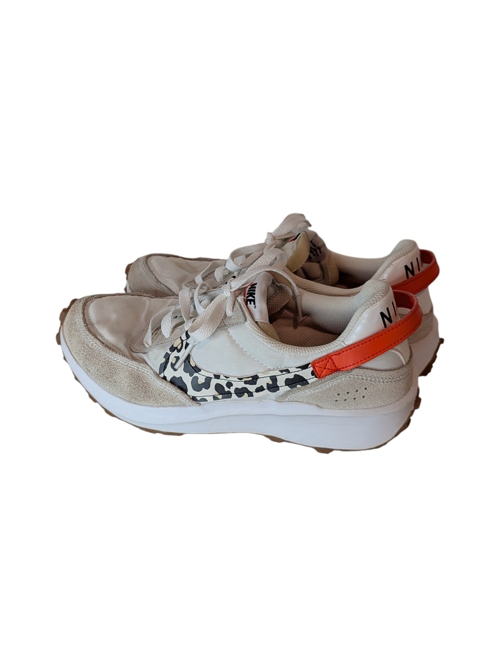 Woman's Size 9 Nike Sneakers White Leopard Nike Waffle Debut sneakers 9